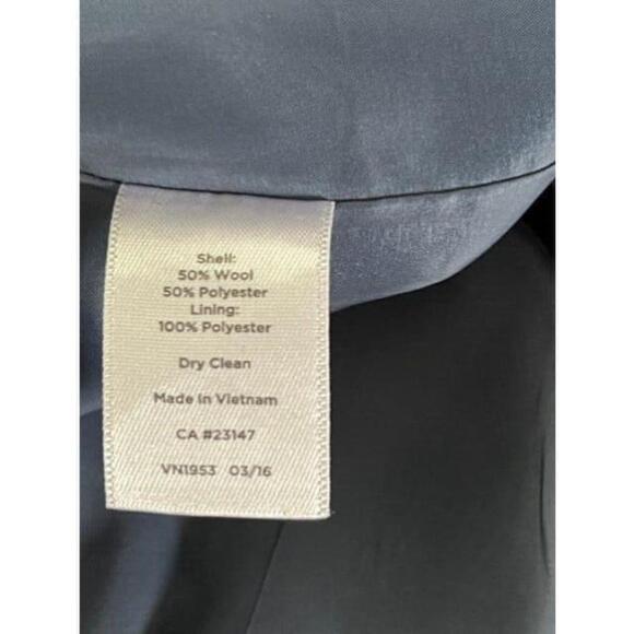 Talbots Navy Dot Wool Notched Collar Blazer Size 8 - Picture 7 of 9